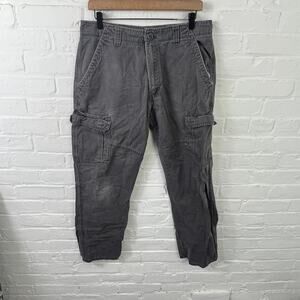 Wrangler Authentics Men's Relaxed-Fit Tapered Cargo Pant Gray Size 34/30